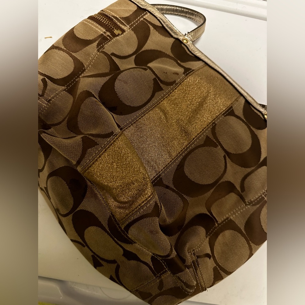 Coach bag with double shoulder strap